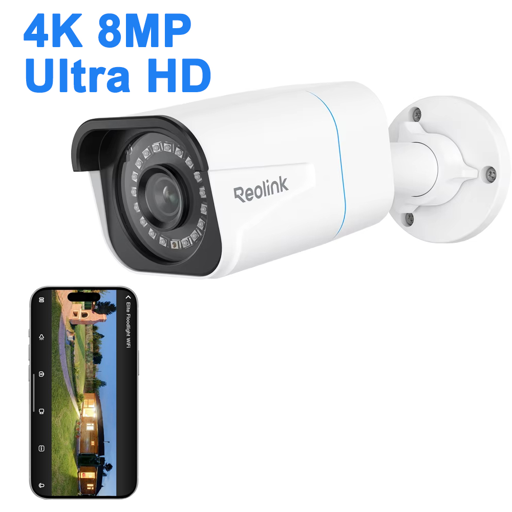 Smart Home X10 - REOLINK 4K 8MP PoE IP-Sicherheitskamera für
