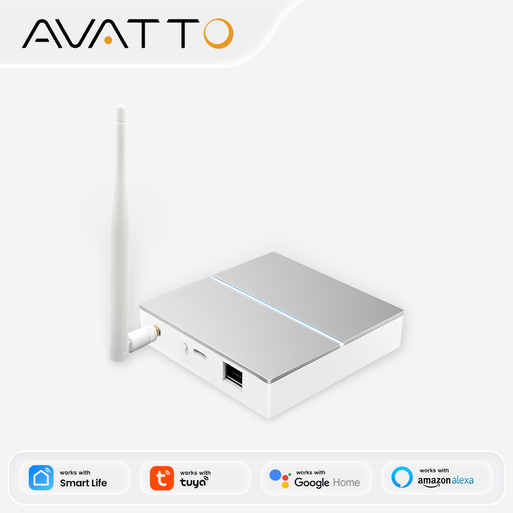Smart Home Zentrale - AVATTO Tuya ZigBee Gateway mit Antenne