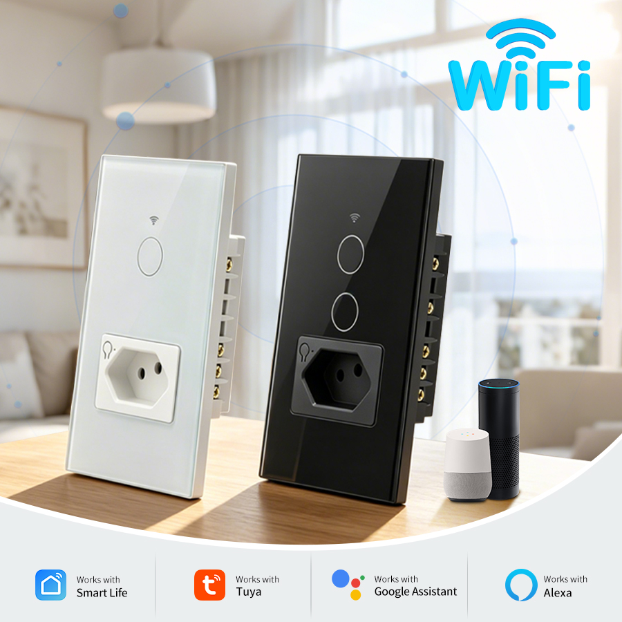 Smart Home App - AC100-240V Tuya WiFi Smart-Schalter mit brasilianischer