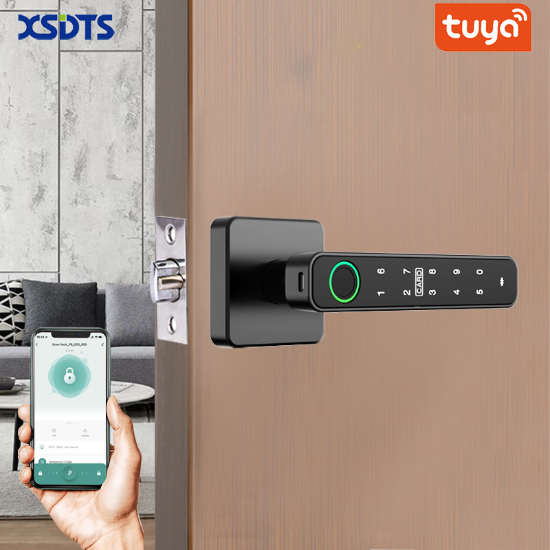 Smart Home Keyestudio - XSDTS Tuya Fingerabdruck-Türschloss mit Schlüsselkarte, Digitales
