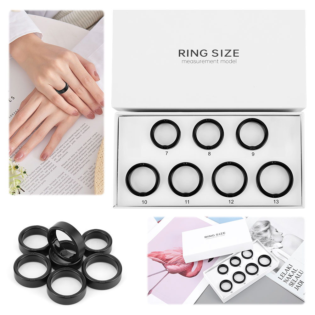 Smart Home Gadgets - Smart-Ring-Größenmesskit: Ringgrößenmessgerät mit 7 Mustergrößen, damit