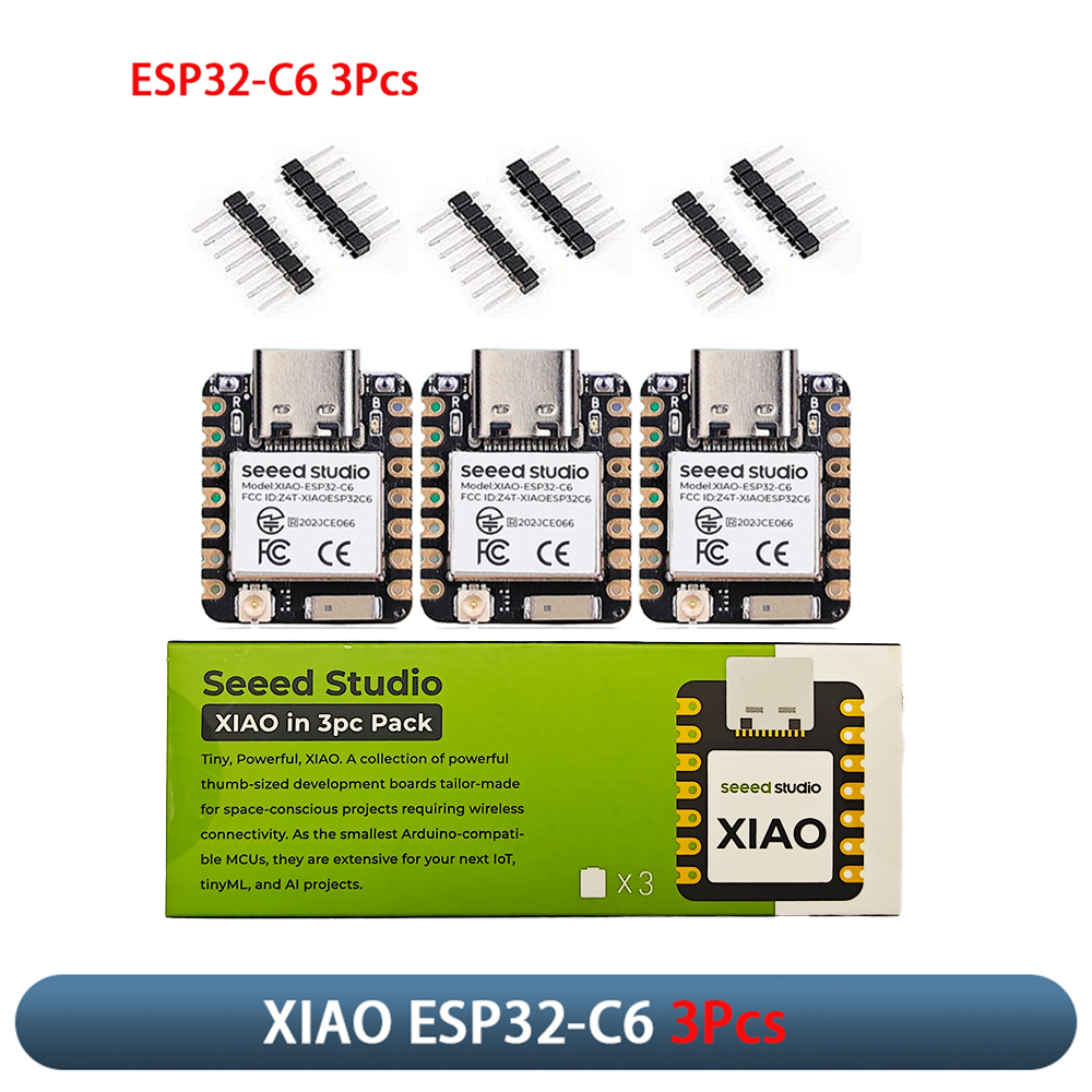 Smart Home Integration - XIAO ESP32-C6 3-teiliges Entwicklungsboard-Modul 2,4GHz WiFi6