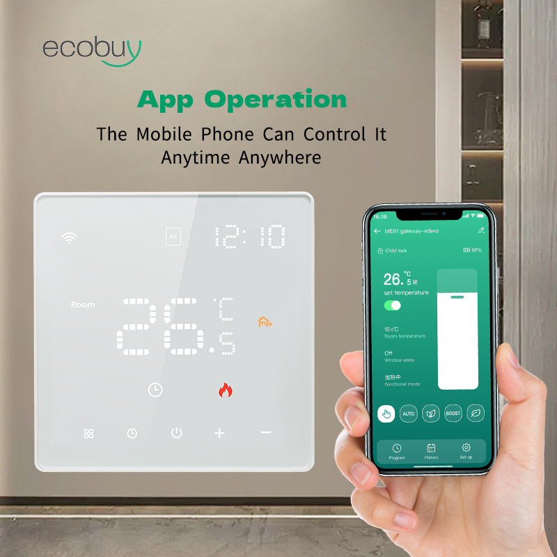 Smart Home Thermostat - Tuya WiFi Heizungsthermostat Fußbodenheizungsthermostat WiFi-Thermostat Elektrische