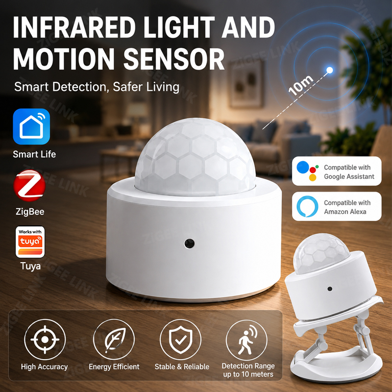 Smart Home Zentrale - ZigBee 3.0 PIR-Bewegungssensor, kabelloser Smart-Home-Sicherheitsalarm, funktioniert