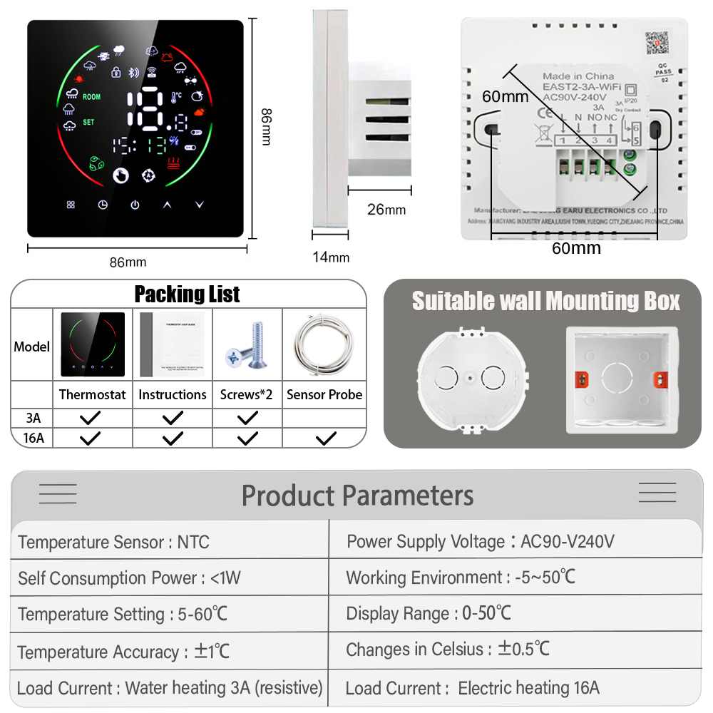 EARU Tuya WiFi Smart Thermosta – Smart Home Thermostat Bewertung und Preis