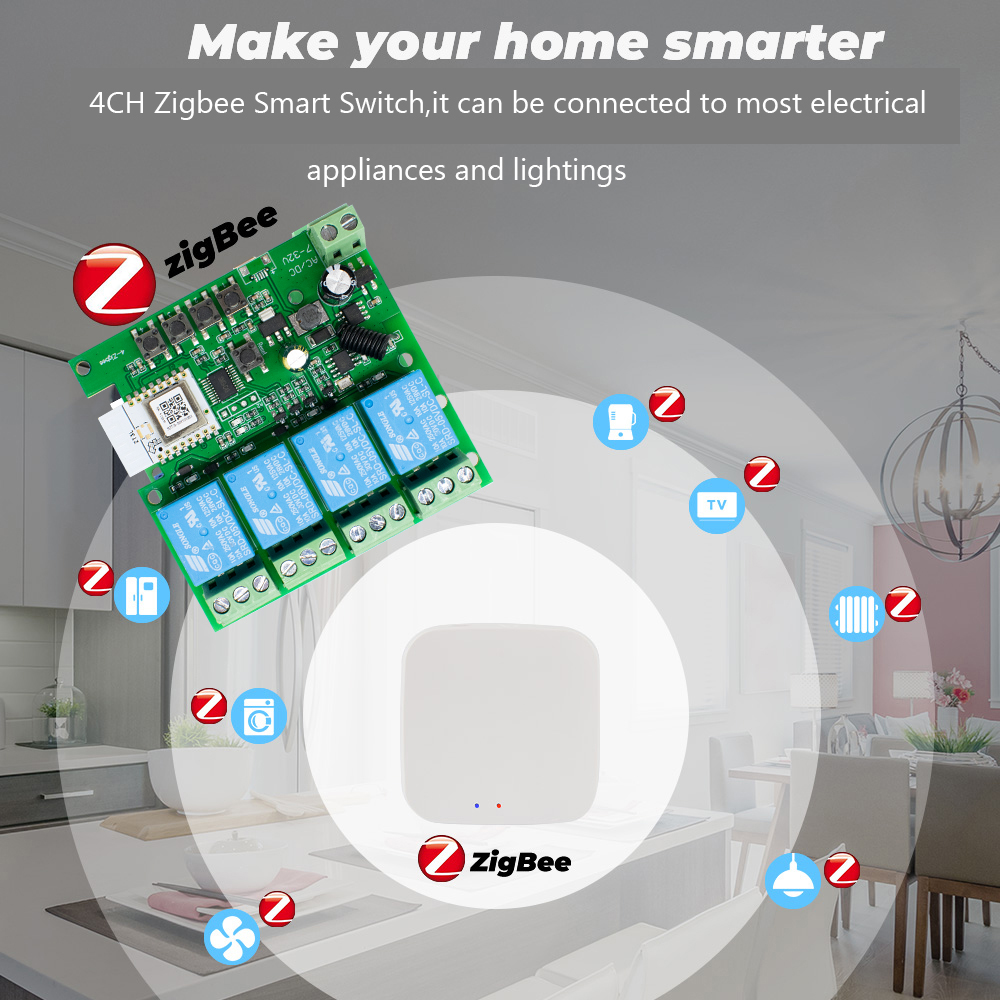 4CH Zigbee Smart Switch 220V M – Smart Home Automation Bewertung und Preis